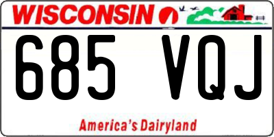 WI license plate 685VQJ