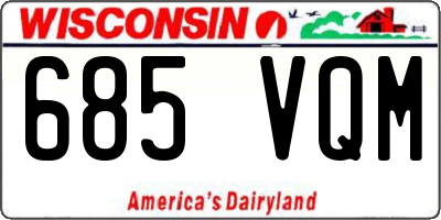 WI license plate 685VQM