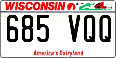 WI license plate 685VQQ