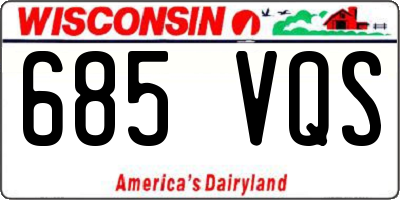 WI license plate 685VQS