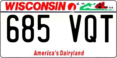 WI license plate 685VQT