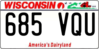 WI license plate 685VQU
