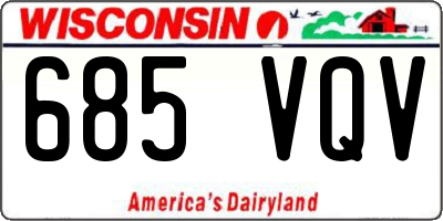 WI license plate 685VQV