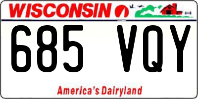WI license plate 685VQY