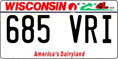 WI license plate 685VRI