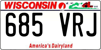 WI license plate 685VRJ