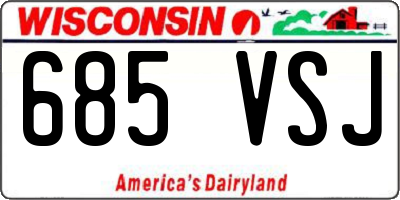 WI license plate 685VSJ