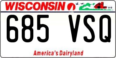 WI license plate 685VSQ