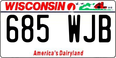 WI license plate 685WJB