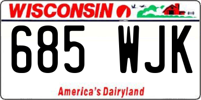 WI license plate 685WJK