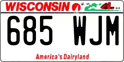 WI license plate 685WJM