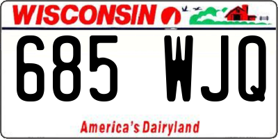 WI license plate 685WJQ