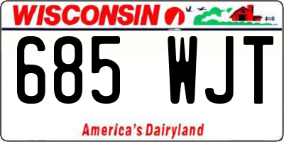 WI license plate 685WJT