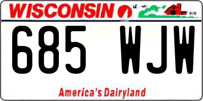 WI license plate 685WJW