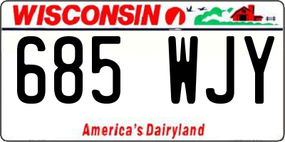WI license plate 685WJY