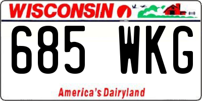 WI license plate 685WKG