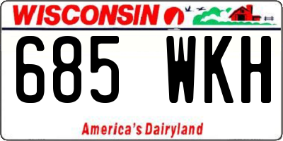 WI license plate 685WKH