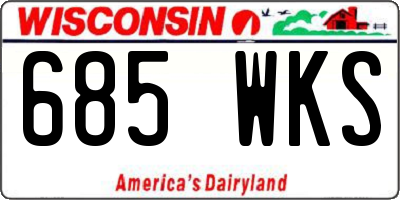 WI license plate 685WKS