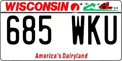 WI license plate 685WKU