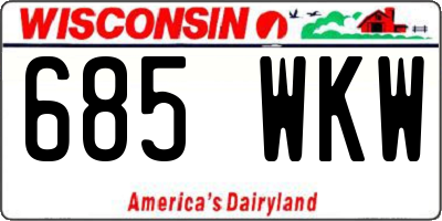 WI license plate 685WKW