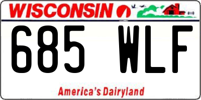 WI license plate 685WLF