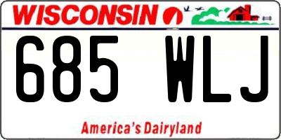 WI license plate 685WLJ