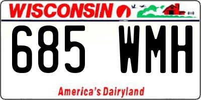 WI license plate 685WMH