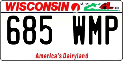 WI license plate 685WMP