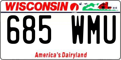 WI license plate 685WMU