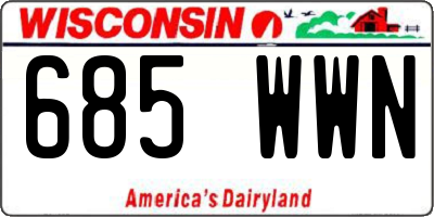 WI license plate 685WWN