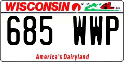 WI license plate 685WWP