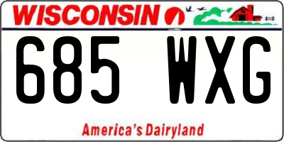 WI license plate 685WXG
