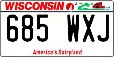 WI license plate 685WXJ