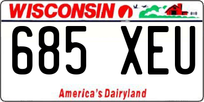 WI license plate 685XEU