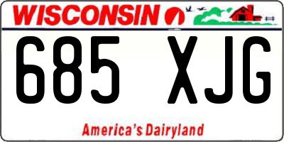 WI license plate 685XJG