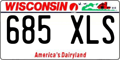 WI license plate 685XLS