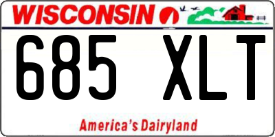 WI license plate 685XLT