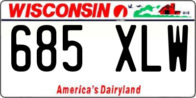WI license plate 685XLW