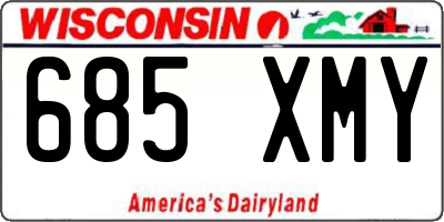 WI license plate 685XMY