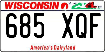 WI license plate 685XQF