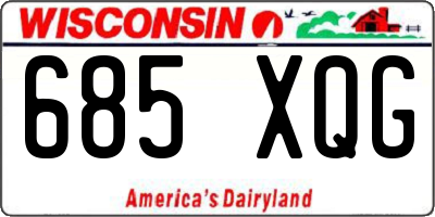 WI license plate 685XQG