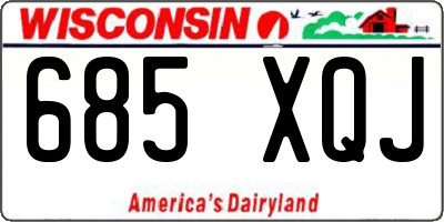 WI license plate 685XQJ