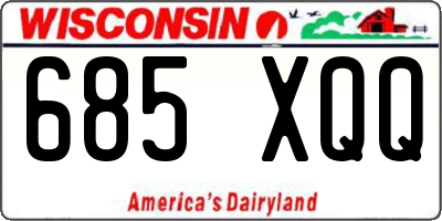 WI license plate 685XQQ