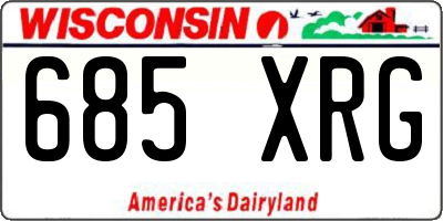 WI license plate 685XRG
