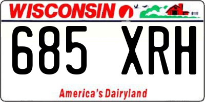 WI license plate 685XRH