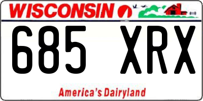 WI license plate 685XRX