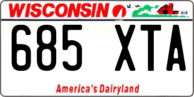 WI license plate 685XTA