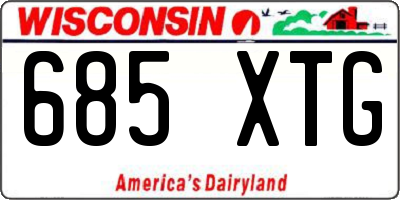WI license plate 685XTG
