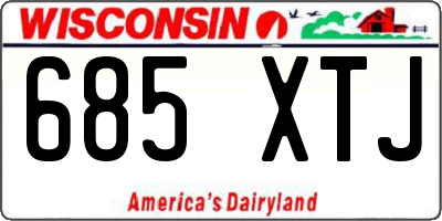 WI license plate 685XTJ