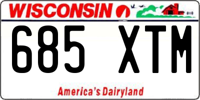 WI license plate 685XTM